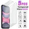 5Pcs Tempered Glass Film For iPhone 17 Pro Max 11 12 13 14 15 16 14 15 16 Plus 17 Air 6 7 8 SE 2 X XR XS Max Screen Protector