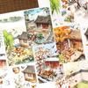 ZABC Pastoral Nostalgia Sticker Set – 4 Styles for Journals & Landscaping