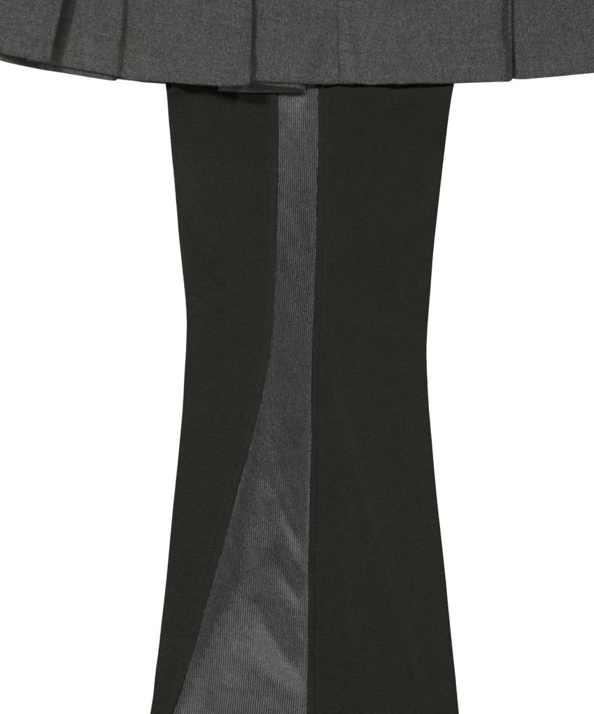 OJOS Pleated Jersey Skirt Pants / Gray