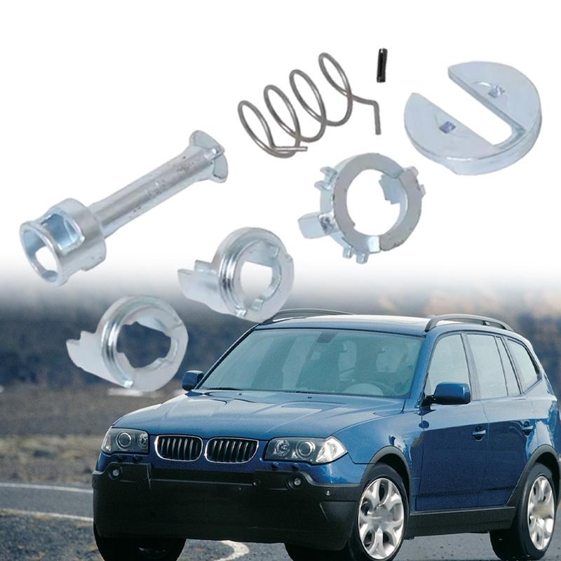 Front Left Right Door Lock Cylinder Repair Kit for BMW X3 E83 2004-2010 X5 E53 2000-2006 51217035421 Zinc Alloy