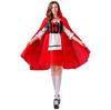 New Adult Female Little Red Riding Hood Clothing Manor Maid Cosplay Clothing Dress Set Women's Clothing
