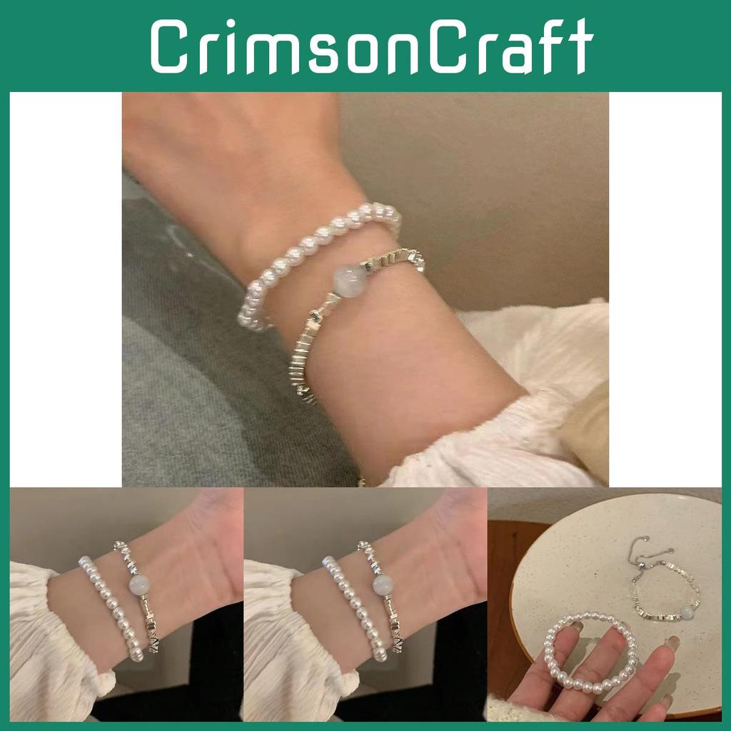 Irregular Luxurious Silver Pearl Bracelet Modern Chic Design For Occasions Special