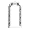 Arche de jardin - Noir - 116x45x240 cm - Acier - Structure robuste - Utilisations multiples