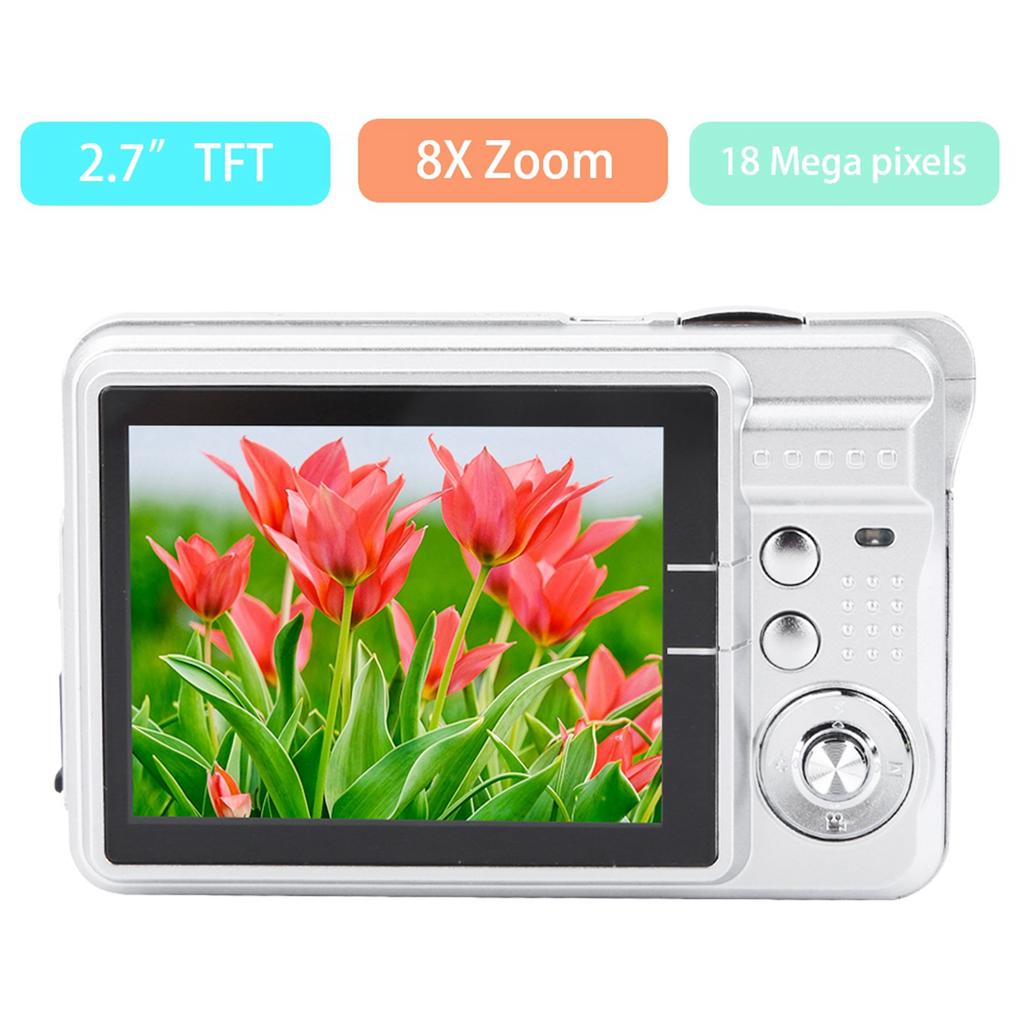 2.7 Inch Screen HD Children Toy Digital Video Camera Kids with Battery(silver)