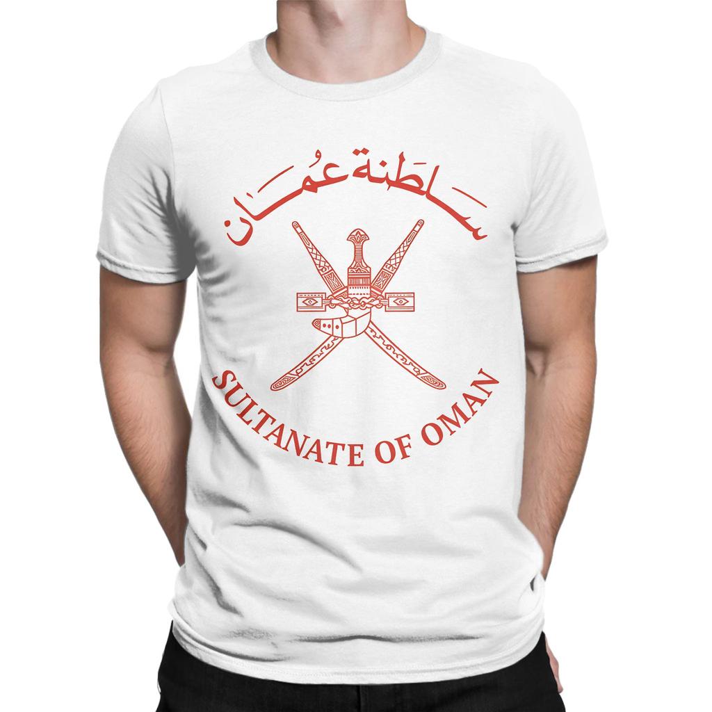 Oversized T Shirt Summer Oman Emblem Hippie T Shirts Pure Cotton Tshirt for Mens Awesome Custom DIY Short Sleeve Tees