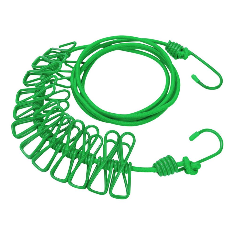 Elastic Outdoor Portable Elastic Travel Clothes Hanger Windproof Outdoor Clothesline Laundry Drying Line Retractable Clothesline