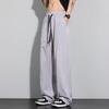 Ice silk men's pants straight loose trousers trendy brand large size sports quick-drying summer thin casual trousers