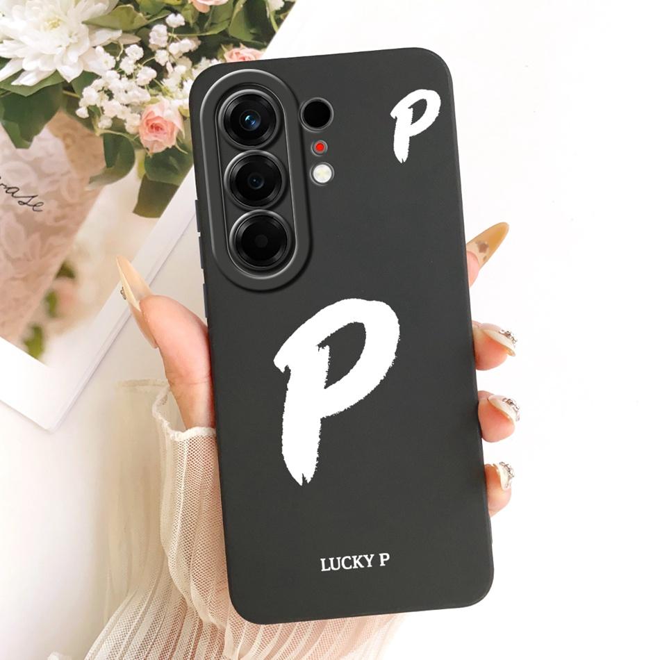 For Tecno Camon 50 4G Lucky Initial Letter Phone Case For Tecno Camon50 4G CN5 Soft Silicone Shockproof Cases Bumpers