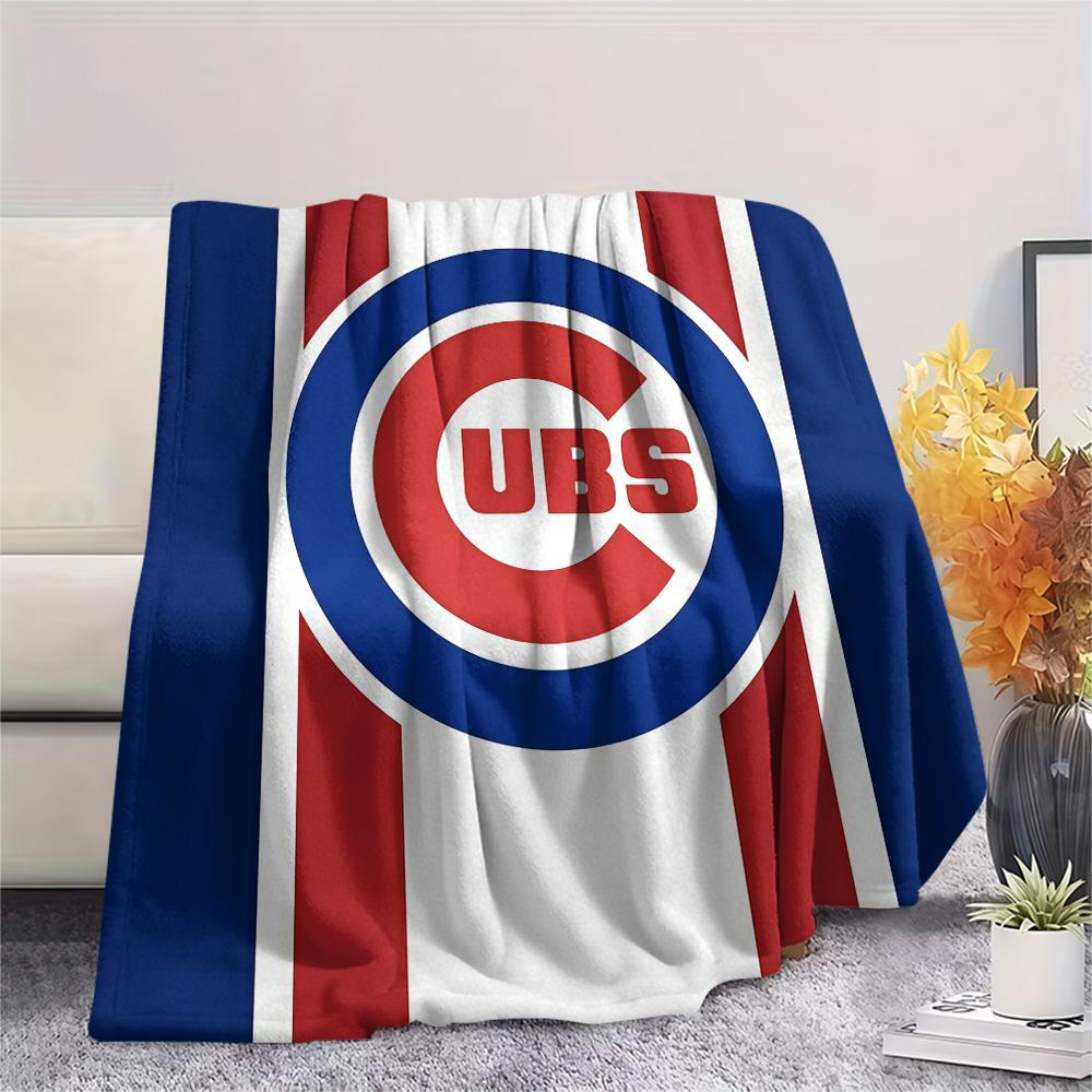 Chicago Cubs Flannel Blanket, High quality Comfortable for All Seasons, Home Decor, Warmth and Comfort