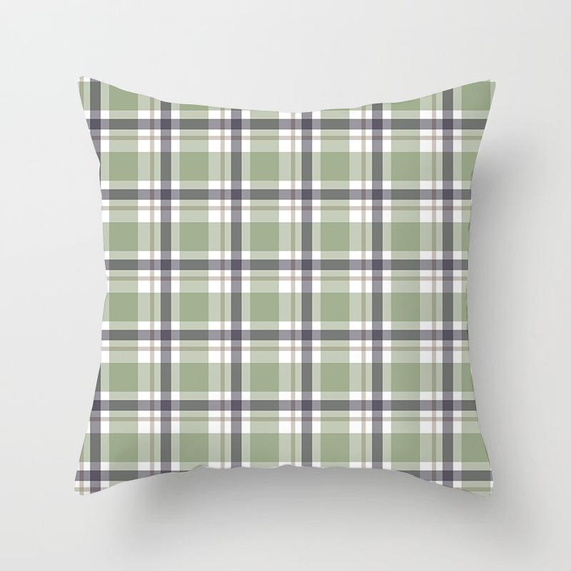 Scottish Red Plaid Pillowcase Home Sofa Pillow Cushion Cover