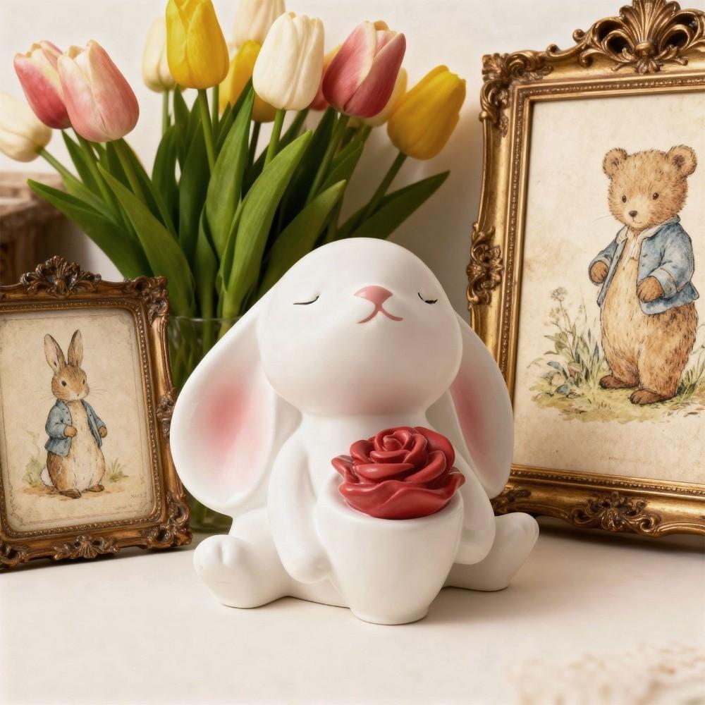 Non-Stick Easter Bunny Silicone Mold Heat Resistant 3D Rabbit Mold  Candle Making