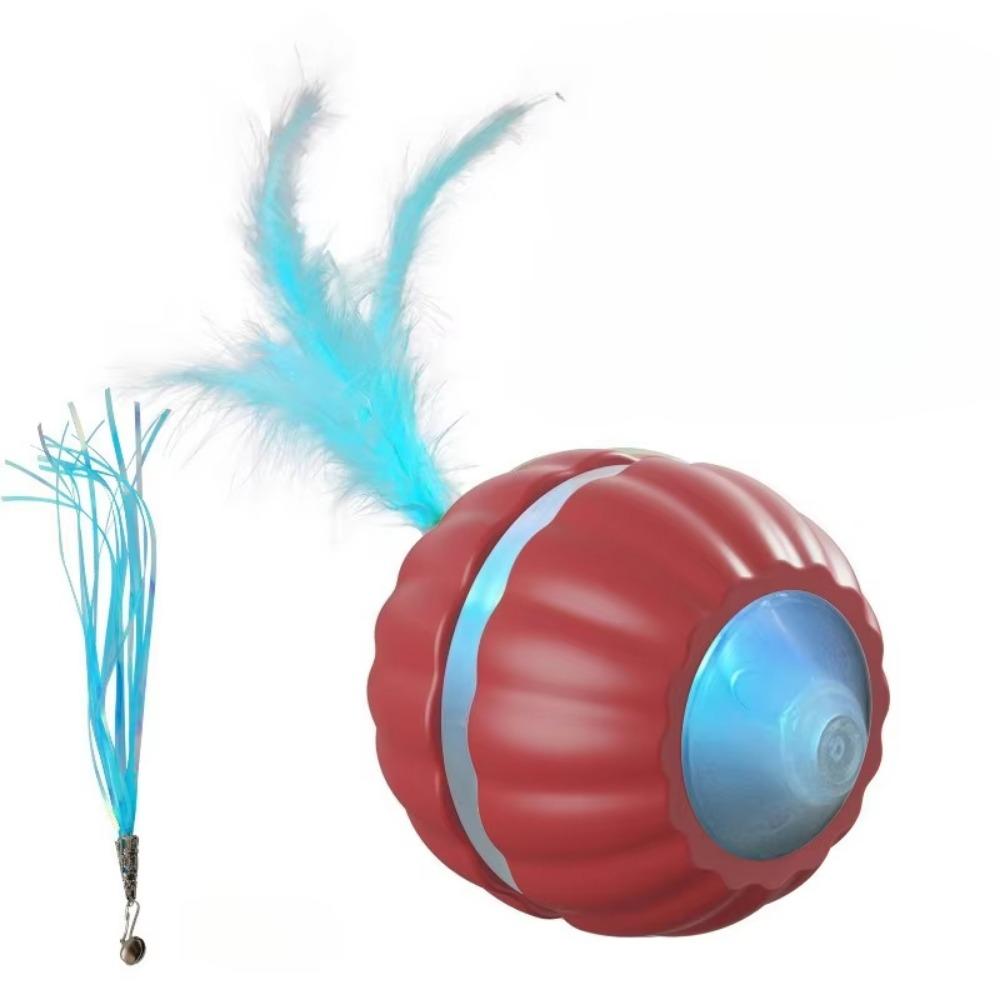 Soft Light Automatic Rolling Ball 2 Tails Smart Cat Teasing Balls  Interactive Play