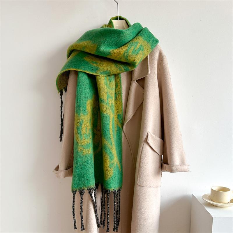 New  Cashmere Scarf Shawl Thicked  Warm Blanket Long Tassels Soft Shawls Neck Wraps Pashmina Scarves Ladies' Luxury Scarf