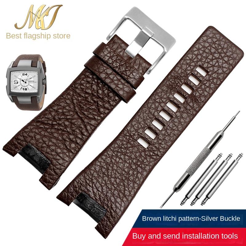 

Concave Genuine leather watch strap For Diesel DZ1216 DZ1273 DZ4246 DZ4247 DZ287 watchband men s cowhide watch band bracelet 32mm