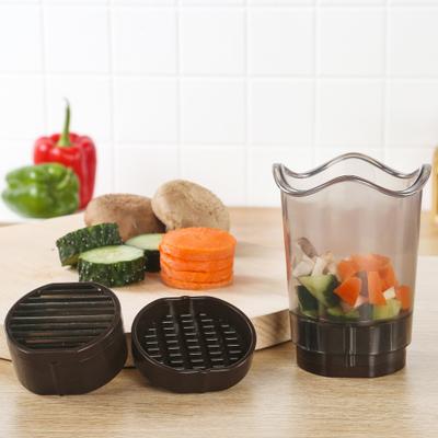 Tritaverdure Taglio a Cubetti e Affettatura Robot da Cucina per Frutta Verdure Morbide Salvaspazio Tagliaverdure Manuale da Cucina con Lame in Acciaio Inossidabile