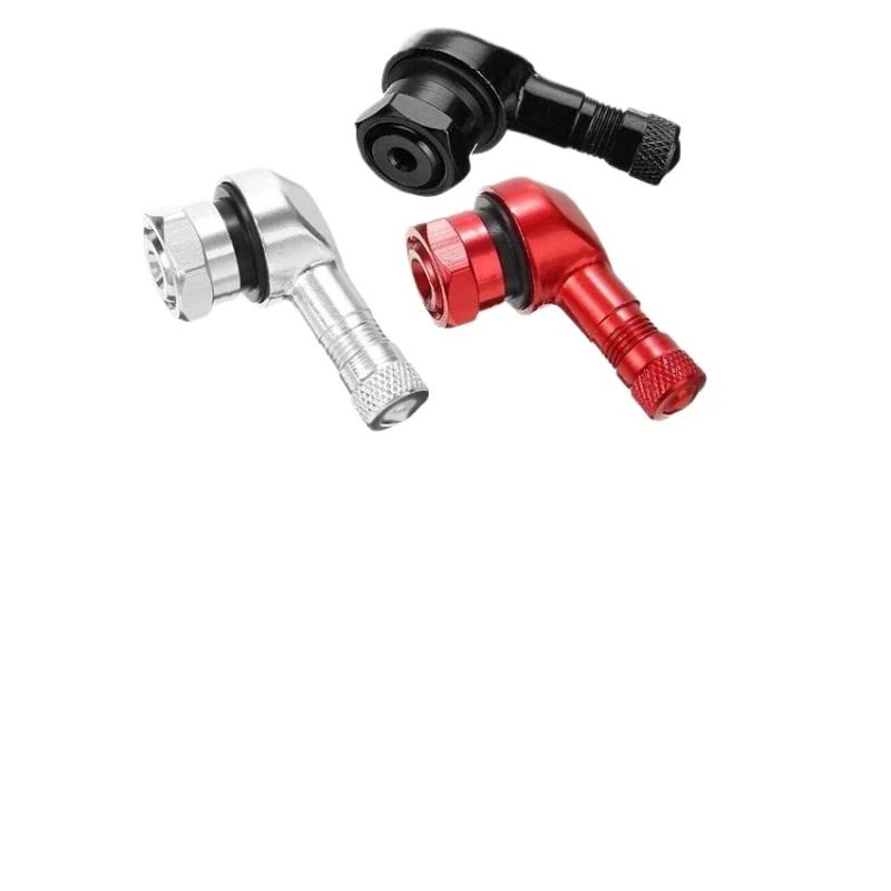 Wysokowydajny aluminiowy zawór CNC 11,3 mm 90 stopni do opony motocyklowej Zoptymalizowane utrzymywanie powietrza i wsparcie