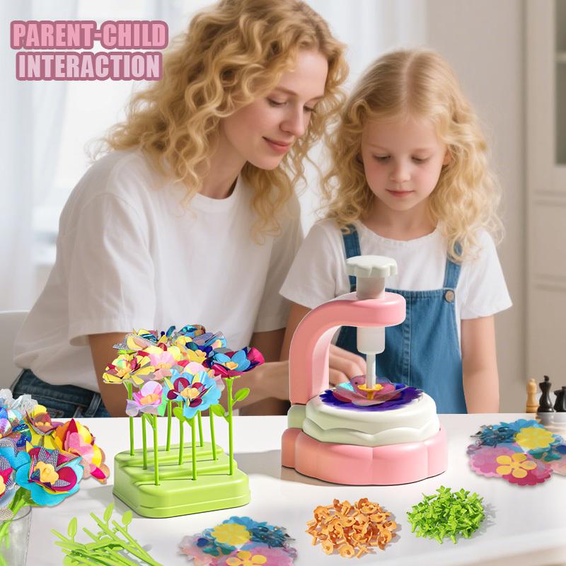 Fabric Flower Bouquets Toys DIY Craft Kits Toys for Kids Handmade Flowers Market Toy Girls Christmas Birthday Gift