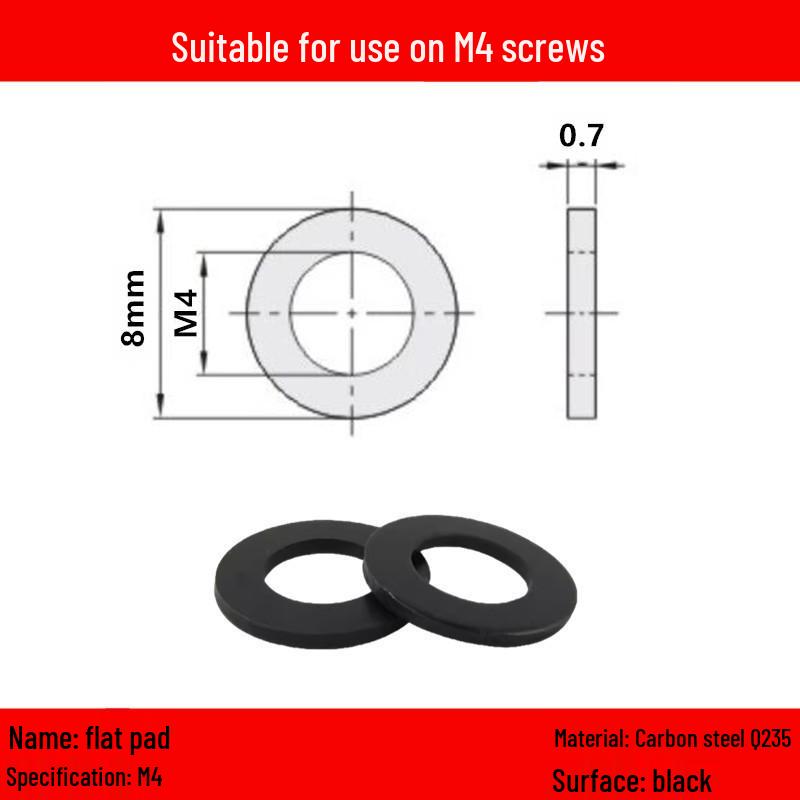 Podkładka dystansowa płaska ocynkowana/stal nierdzewna - Rozmiary: M3, M4, M5, M6, M8, M10, M12