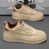 Vår herrskor nya andningsbara små vita skor herr student trend mångsidiga plattform sport casual brädskor trendiga skor