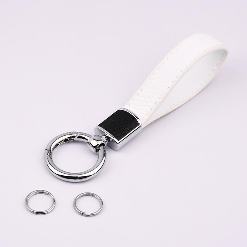 Women's Luxury Metal Leather Keychain Holder Men's Gadgets Couple Auto Keyring Accessories High Quality Car Key Holder