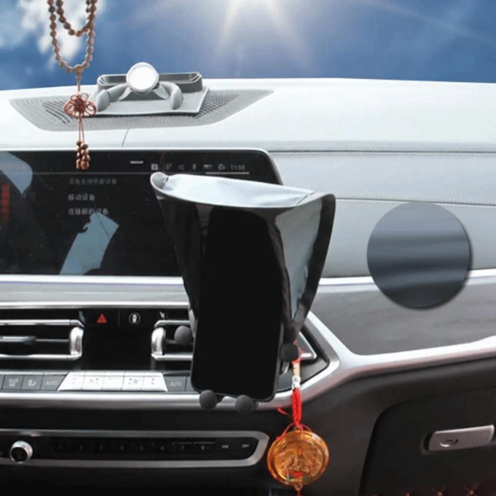 Adjustable Angle Phone Umbrella Silver-Coated Fabric Car Phone Holder  Rain Protection