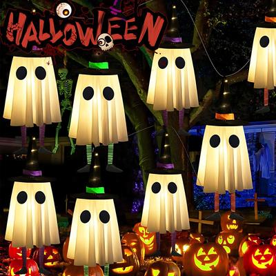 Halloween Hanging Witch Lamp Wizard Hat Night Light Ghost Festival Decor Scary Outdoor Indoor Horror Halloween Party Decoration