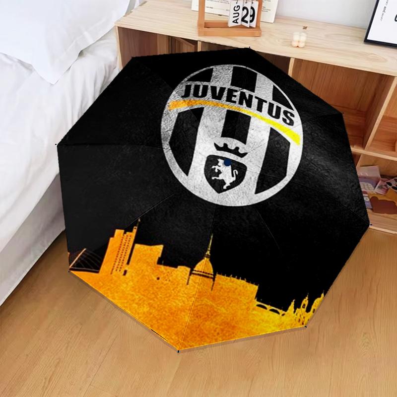 1PC Juventus Football Club Printed Umbrella Folding umbrella, automatic umbrella 8-Frame for Travel, camping Fan gifts Christmas Gifts