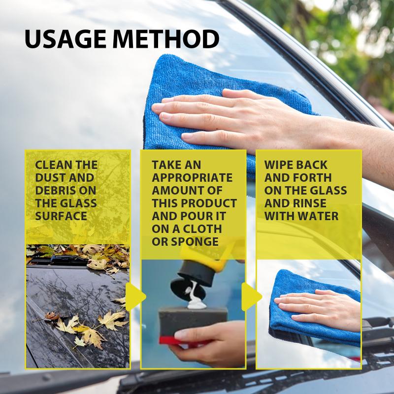 Windshield Polishing Oil Film Remover Kit Crystal Clear Cleaning Boosts Visibility Car Glass Restoration Solution Best for Foggy Conditions