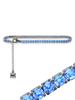 Macier [S925] Blue Mini Tennis Bracelet (Black Silver)