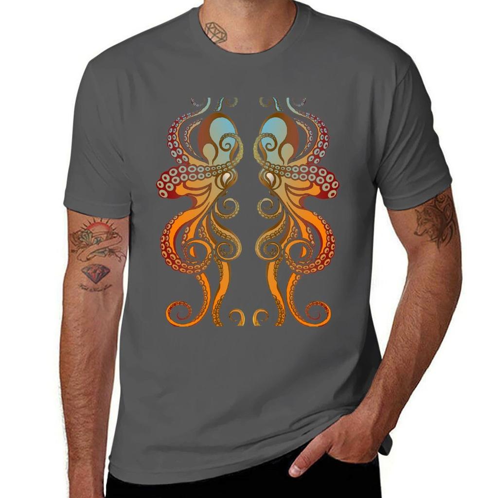 Mono Octopus (Duo) 1 Tshirt Casual Loose Fit Summer Tee Shirt
