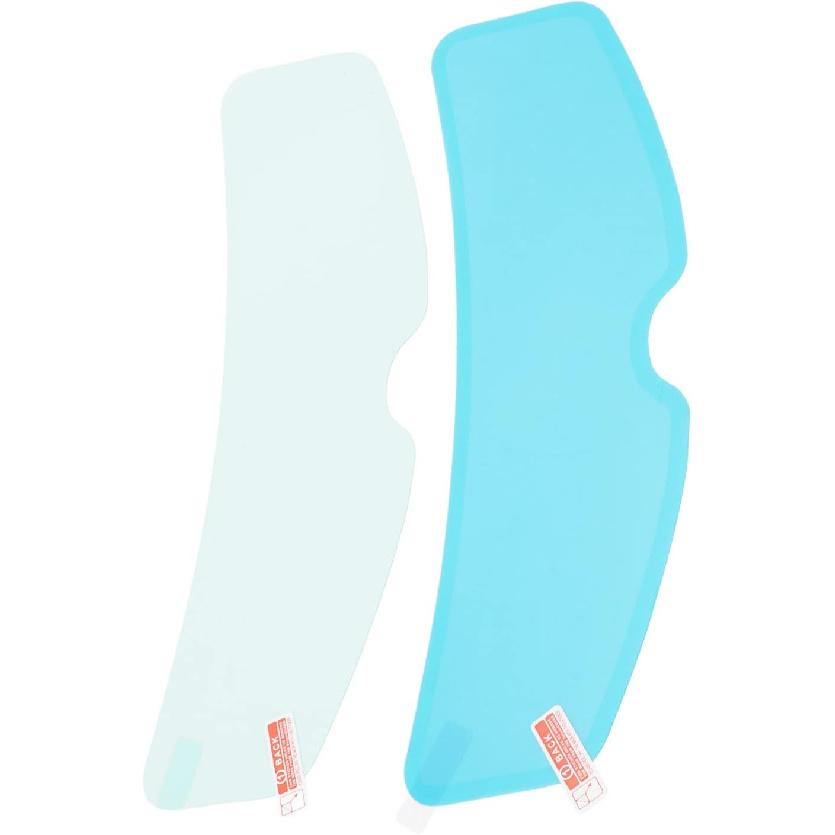 2 Set Motorcycle Rainproof Film, 9.6in Universal Rainproof Helmet Film Transparent Clear Motorcycle Helmet Anti Fog Film Interior Exterior Patch