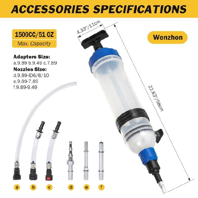 Ergonomic Hand Pump Fluid Extractor 1500ml Large Capacity for DIY Car Maintenance and Garage Use Oil Extraction Pump