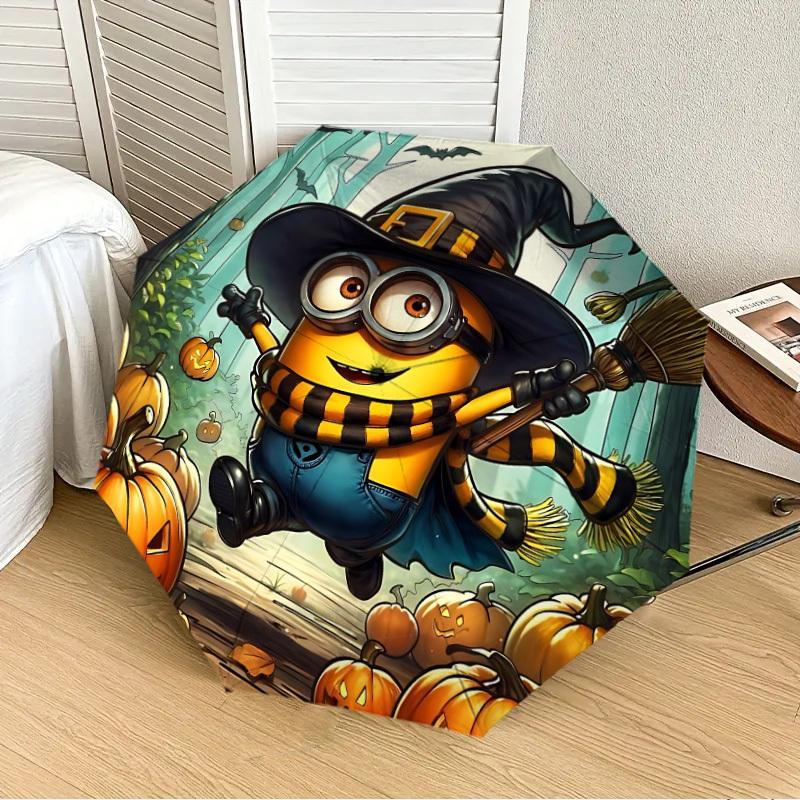 1pc Halloween Minion Automatic Open/Close Umbrella, Lightweight Design for Everyone,Durable Canopy yy251014063
