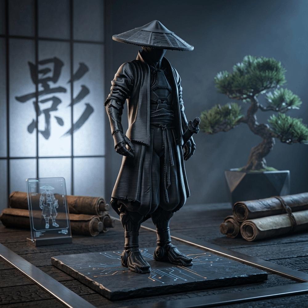 Decorative Model 3D Printed Warrior Ornament Creative Desk Decoration Samurai Ornaments Gift