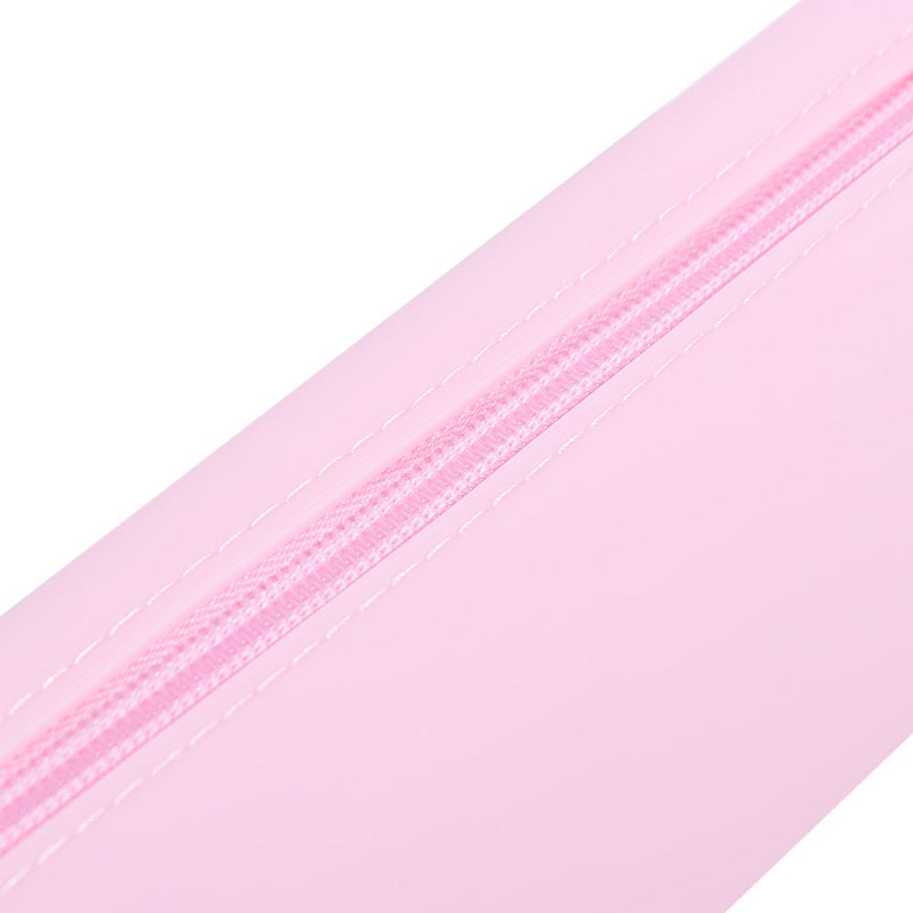 Trousse à crayons zippée Sac de rangement pour cosmétiques en silicone Sac à stylos durable Cadeau