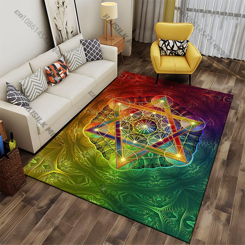 Spirální geometrie zářivá energie koberec Jógový obývací pokoj dekorace místnosti dětská podložka na plazení rohožka koberec do předsíně podložka na hraní