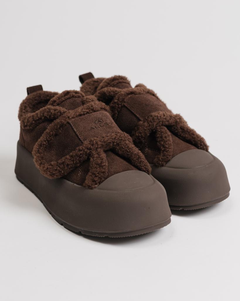 Velcro Boots Allsy 5023 36 Brown Suede Wool