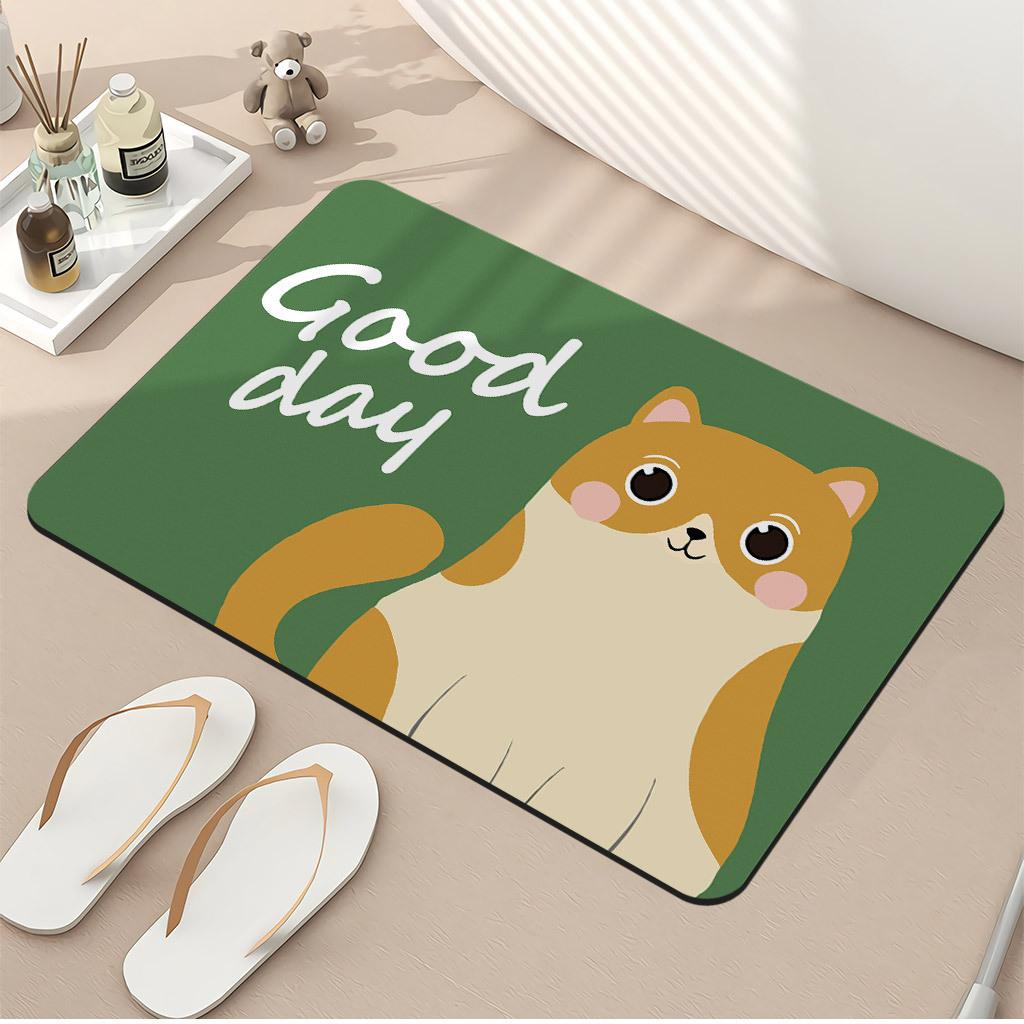Home Mat Entry Door Door Door Anti-slip Wear Mat Foot Bathroom Door Diatom Mud Mat