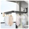 Sucker Wall-Mounted Foldable Aluminum Alloy Clothes Drying Nice Rack for Balcony Bedroom Living Room Space Saver Travel Drying Rack for Home