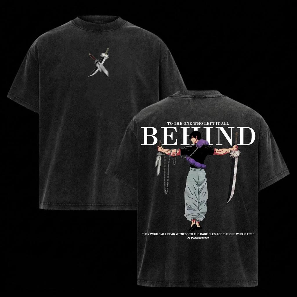 Toji Fushiguro T-Shirt Acid Washed Tee Left It All Behind Jujutsu Kaisen Anime