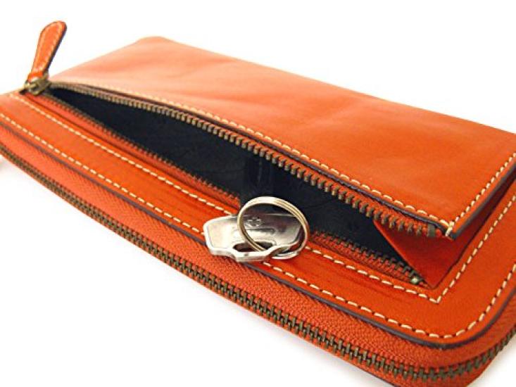 Long Wallet Zipper 0035897 Fons Series Orange [Dakota] L-shaped DA-35897-34