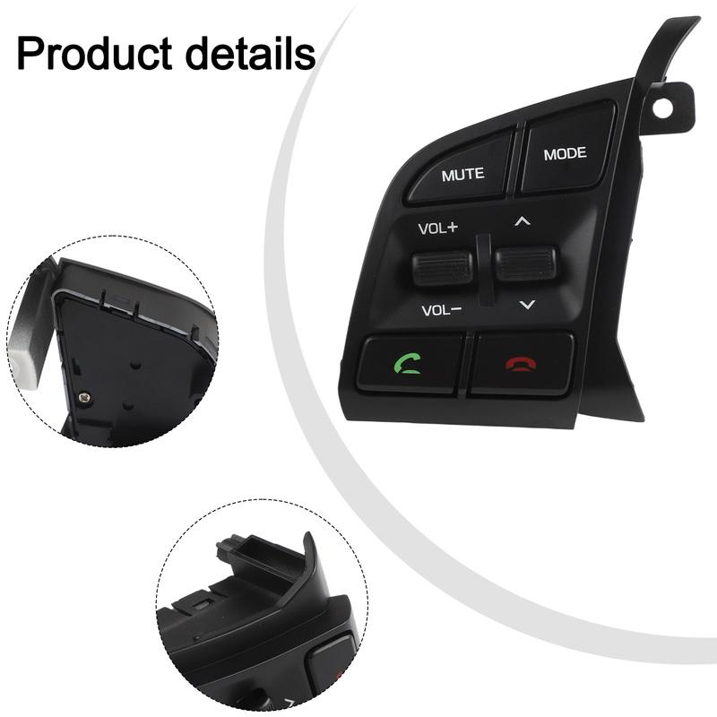 Left Side Steering Wheel Control Switch Button for Hyundai Tucson 2015 2018 with OEM Code 96710D35004X ABS Construction