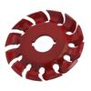 Grinder Shaping Disc Stainless Steel 12 Teeth Carving Disc for Angle Grinders Wood Rubber Red