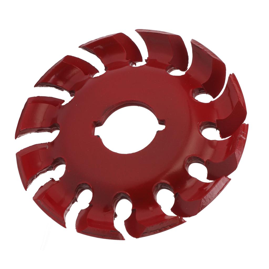 Grinder Shaping Disc Stainless Steel 12 Teeth Carving Disc for Angle Grinders Wood Rubber Red