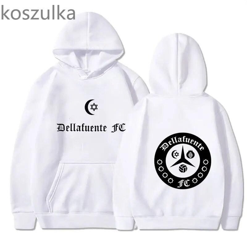 

2023 Dellafuente Hoodie Double Size Graphic Print Hoodies Metal Rock Gothic Long Sleeve Oversized Sweatshirts Streetwear Long Sl