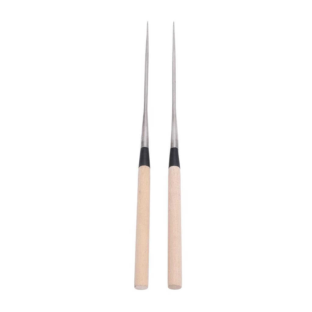 Sushi Chopsticks Professional Solid Wood Stainless Steel Pointed Sashimi Chopsticks for Restaurant