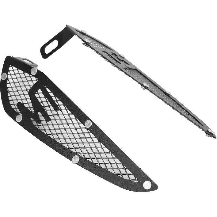 KIMISS 2PCS Motorcycle Fuel Air Intake Trim, Aluminum Gas Side Frame Trim Cover Replacement for MT03 2020‑2021(Black)
