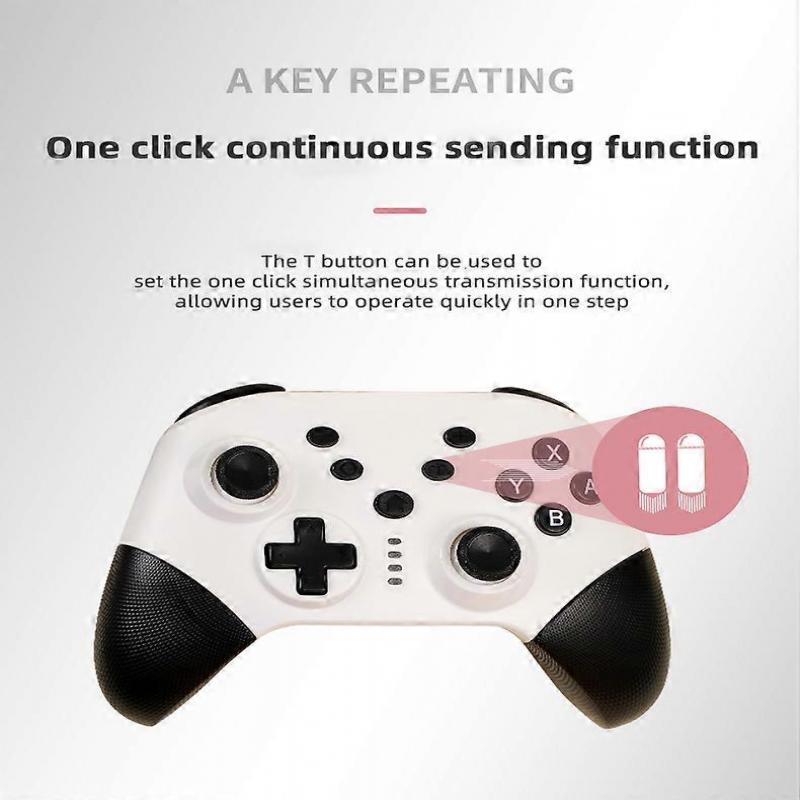 Gamepad Switch Pro podporuje konzoli Switch s duální motorovou vibrací Herní ovladač podporuje PC win10(Růžový)