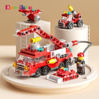 Educational Toys Fire Truck Building Blocks Car Block Toy for Kids Boys Girls Gifts