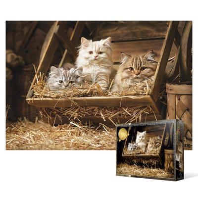 Cats In an Old Barrel - 500 Piece Jigsaw Puzzle, Popular Korean Puzzle
